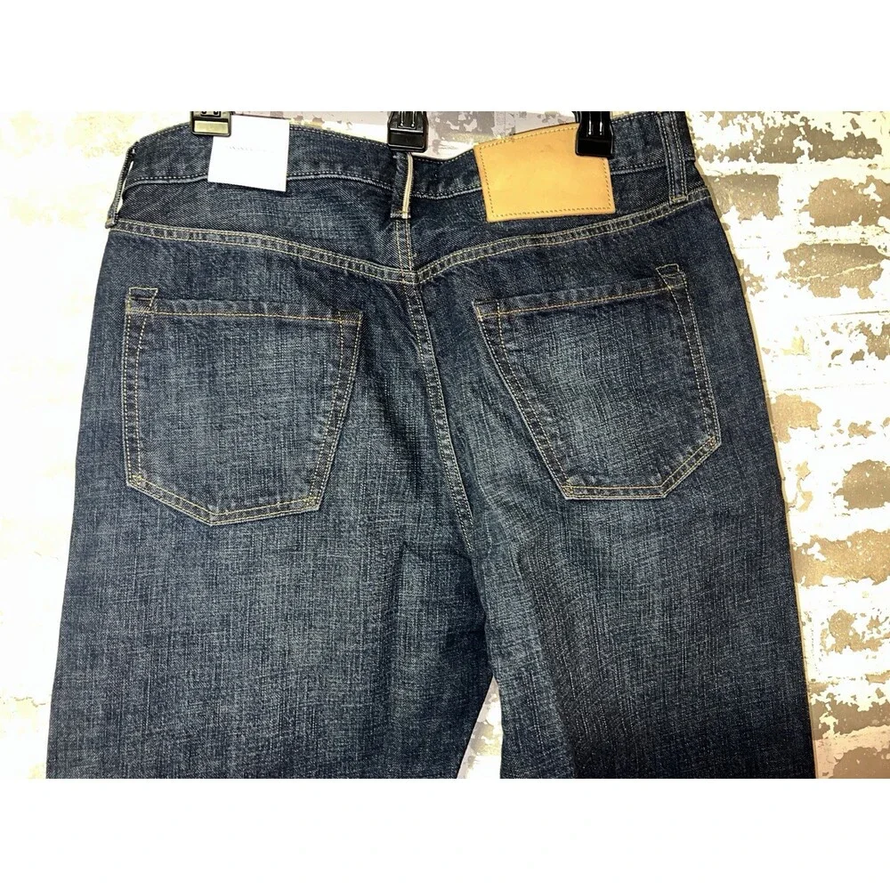 NWT! Banana Republic Straight Selvedge Jeans - Size 34 Dark Wash $180 - Picture 5 of 10